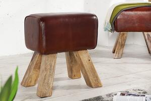 Stolička BOCK 40 CM pravá kůže Nábytek | Doplňkový nábytek | Taburety