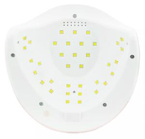 UV / LED lampa Profico V5 – 120 W, LCD displej, automatický senzor, bílo-růžová