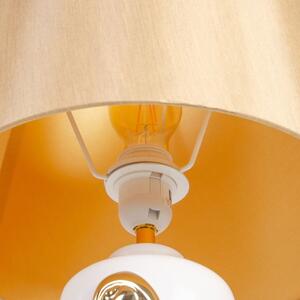 BigBuy Home Stolní lampa Keramický Zlatá Bílý 32 x 32 x 43 cm