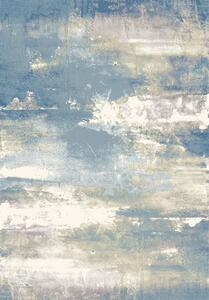 Kusový koberec vlněný Agnella Diamond Ska Modrý (binding) Rozměr: 200x300 cm