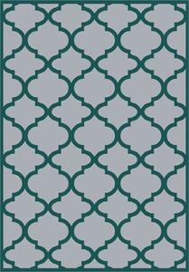 Kusový koberec moderní Agnella Meteo Clover Stalowy Šedý Zelený Rozměr: 133x195 cm