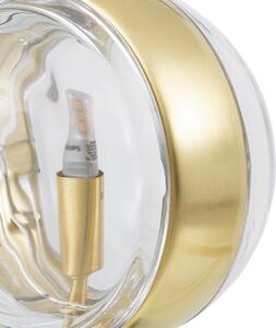 BigBuy Home Stolní LED Lampa Sklo Zlatá Železo 15 x 15 x 40 cm