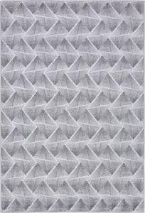 Kusový koberec moderní Agnella Meteo Fen Platyna 3D Šedý Rozměr: 80x160 cm
