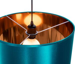 Toolight, závěsná lampa 40cm 1xE27 APP954-1CP, modrá-zlatá, OSW-06680