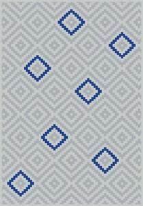 Kusový koberec moderní Agnella Meteo Dato Modrý Šedý Rozměr: 160x230 cm