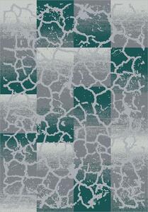 Kusový koberec moderní Agnella Meteo Cracks Zelený Šedý Rozměr: 133x195 cm