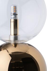BigBuy Home Stolní LED Lampa 15 x 15 x 48 cm Sklo Zlatá Železo