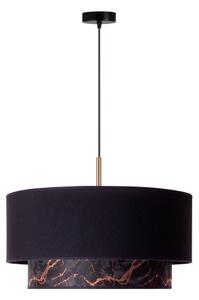 Duolla - Lustr na lanku NANTES 1xE27/15W/230V pr. 45 cm černá/měděná