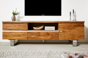 Televizní stolek MAMMUT II 160 CM masiv akácie honey Nábytek | Obývací pokoj | Televizní stolky
