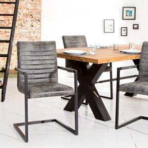 Židle IMPERIAL vintage šedá mikrovlákno Nábytek | Jídelní prostory | Jídelní židle | Konzolové