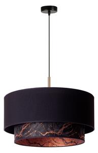 Duolla - Lustr na lanku NANTES 1xE27/15W/230V pr. 45 cm černá/měděná