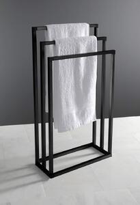 Tutumi, 3-ramenný kovový stojan na ručníky 600x260x1000 mm 391840, černá matná, HOM-01003
