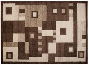 Makro Abra Moderní kusový koberec RASTA 3431A Tmavě hnědý Rozměr: 80x150 cm