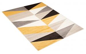 Makro Abra Moderní kusový koberec FIESTA 36321/37224 šedý žlutý černý Rozměr: 133x190 cm