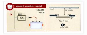 Paulmann 92393 - LED/4,5W IP44 Koupelnové podhledové svítidlo VARIFIT 230V