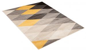 Makro Abra Moderní kusový koberec FIESTA 36318/37224 šedý žlutý Rozměr: 133x190 cm