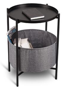 Přístavný stolek SUE černá/kov