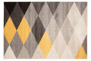 Makro Abra Moderní kusový koberec FIESTA 36318/37224 šedý žlutý Rozměr: 133x190 cm