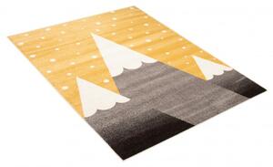 Makro Abra Dětský kusový koberec FIESTA 36320/37224 šedý žlutý Rozměr: 133x190 cm