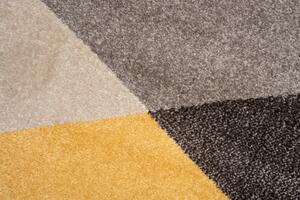 Makro Abra Moderní kusový koberec FIESTA 36318/37224 šedý žlutý Rozměr: 80x150 cm