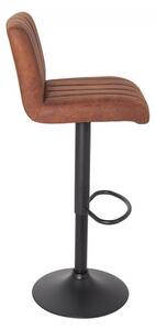 Barová židle PORTLAND vintage hnědá mikrovlákno Nábytek | Jídelní prostory | Barové židle