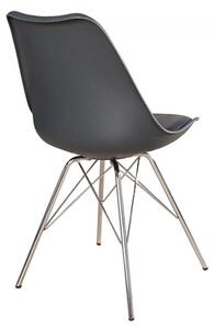 Jídelní židle SCANDINAVIA RETRO tmavě šedá / stříbrná Nábytek | Jídelní prostory | Jídelní židle | Všechny jídelní židle