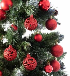 Tutumi, závěsné vánoční koule 100ks 391072, červená, CHR-06901