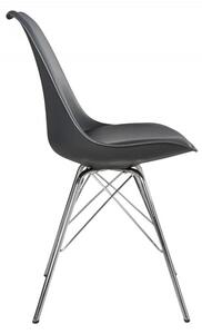 Jídelní židle SCANDINAVIA RETRO tmavě šedá / stříbrná Nábytek | Jídelní prostory | Jídelní židle | Všechny jídelní židle