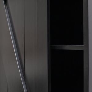 Skříňka s posuvnými dveřmi HARRIS PINE BLACK [fsc] WOOOD