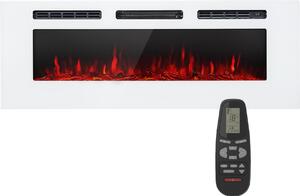 Klarstein Elektrický krb, elektrické ohřívače do obýváku a interiéru, elektrický krb s LED plameny, krb na dálkové ovládání, ventilátorový ohřívač s časovačem, nastavitelný termostat, ohřívač 1800 W