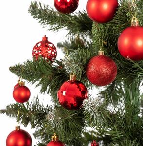Tutumi, závěsné vánoční koule 100ks 391072, červená, CHR-06901