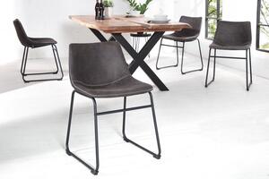 Židle DJANGO vintage šedá mikrovlákno Nábytek | Jídelní prostory | Jídelní židle | Všechny jídelní židle