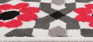 Makro Abra Kusový koberec moderní MAYA Z645E červený šedý Rozměr: 80x150 cm
