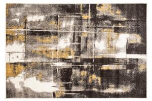Makro Abra Moderní kusový koberec FIESTA 36323/37224 Abstraktní tmavě šedý žlutý Rozměr: 120x170 cm
