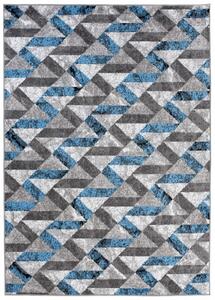 Makro Abra Kusový koberec moderní MAYA Q544B modrý šedý bílý Rozměr: 130x190 cm