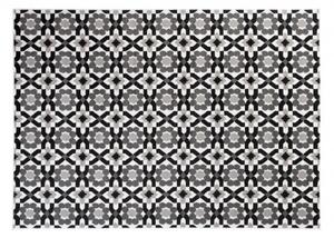 Makro Abra Kusový koberec moderní MAYA Z645F šedý černý bílý Rozměr: 200x200 cm