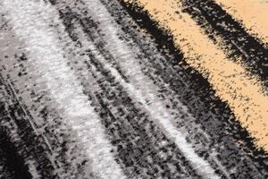 Makro Abra Kusový koberec moderní MAYA Pruhy Q542A žlutý šedý Rozměr: 130x190 cm
