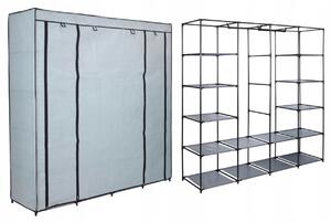 Šatní skříň Gockowiak 325346MG 165 x 170 x 45 cm, odstíny šedé