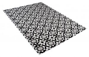 Makro Abra Kusový koberec moderní MAYA Z645F šedý černý bílý Rozměr: 120x170 cm