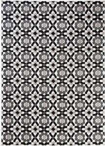 Makro Abra Kusový koberec moderní MAYA Z645F šedý černý bílý Rozměr: 80x150 cm