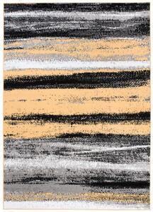 Makro Abra Kusový koberec moderní MAYA Pruhy Q542A žlutý šedý Rozměr: 160x230 cm
