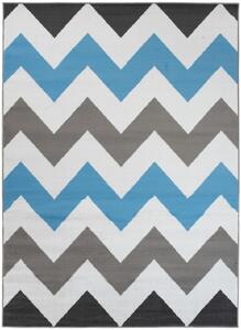 Makro Abra Kusový koberec moderní MAYA Z903B šedý modrý bílý Rozměr: 140x200 cm