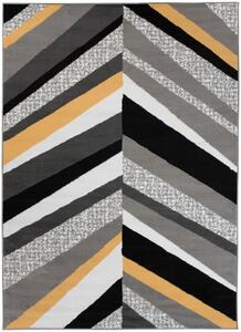Makro Abra Kusový koberec moderní MAYA Z899B šedý žlutý Rozměr: 160x230 cm