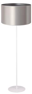 Duolla - Stojací lampa CANNES 1xE27/15W/230V pr. 45 cm stříbrná/bílá