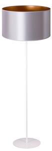 Duolla - Stojací lampa CANNES 1xE27/15W/230V pr. 45 cm stříbrná/měděná/bílá