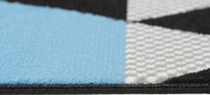 Makro Abra Kusový koberec moderní MAYA Z900B Trojúhelníky modrý černý Rozměr: 130x190 cm