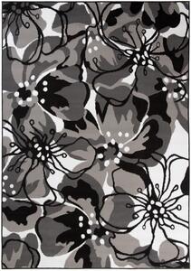 Makro Abra Kusový koberec moderní MAYA Z907D Květy šedý Rozměr: 130x190 cm