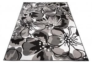 Makro Abra Kusový koberec moderní MAYA Z907D Květy šedý Rozměr: 200x300 cm