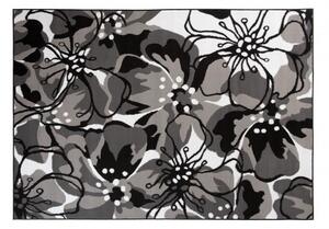 Makro Abra Kusový koberec moderní MAYA Z907D Květy šedý Rozměr: 140x200 cm