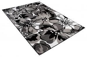 Makro Abra Kusový koberec moderní MAYA Z907D Květy šedý Rozměr: 200x250 cm